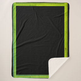 Cobertor Sherpa Aberto verde e preto 60"x 80"