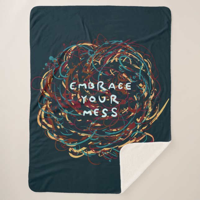 Cobertor Sherpa Abrace sua mess (Frente)