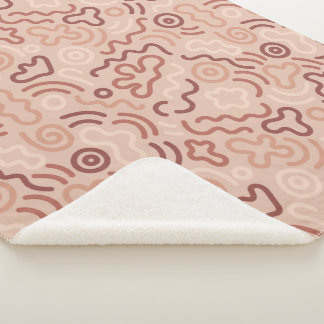 Cobertor Sherpa Abstract Party Doodle Pattern