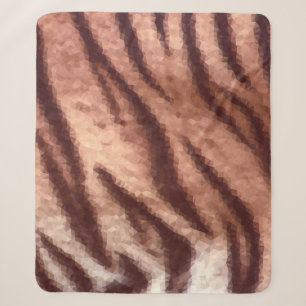 Cobertor Sherpa Abstrato baixo de pelagem de tigre de polia animal
