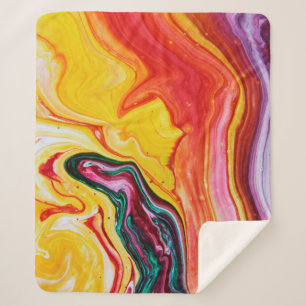 Cobertor Sherpa Abstrato belo oceano de aquarela