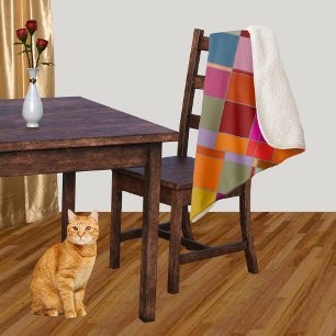 Cobertor Sherpa Abstrato Colorida Moderna Verificada