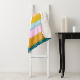 Cobertor Sherpa Abstrato de Forma Simples, Grelha de Mola a Rosa