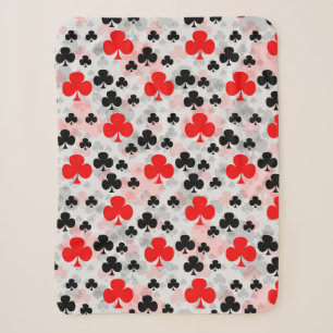 Cobertor Sherpa Abstrato do Red Black Clover Club - Padrão Design