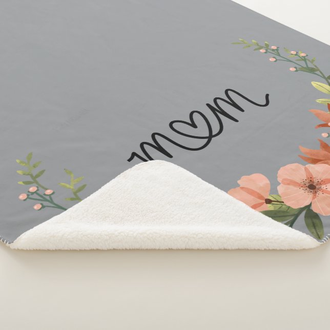 Cobertor Sherpa Abstrato Floral Sherpa Fleece Blanket (3/4)