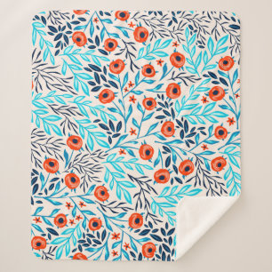 Cobertor Sherpa Abstrato Rosas coloridos: Vintage Floral