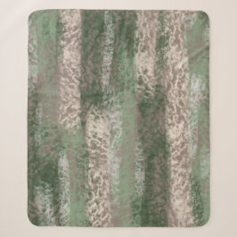 Cobertor Sherpa Abstrato Suave Cinza de matizes bege verde