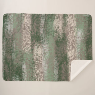 Cobertor Sherpa Abstrato Suave Cinza de matizes bege verde
