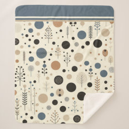 Cobertor Sherpa Abstrato Woodland