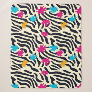 Cobertor Sherpa Abstrato Zebra Stripes com pintura folha