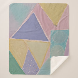 Cobertor Sherpa Abstratos Serenos: Um Sonho Pastel
