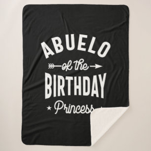 Cobertor Sherpa Abuelo Da Princesa De Aniversário