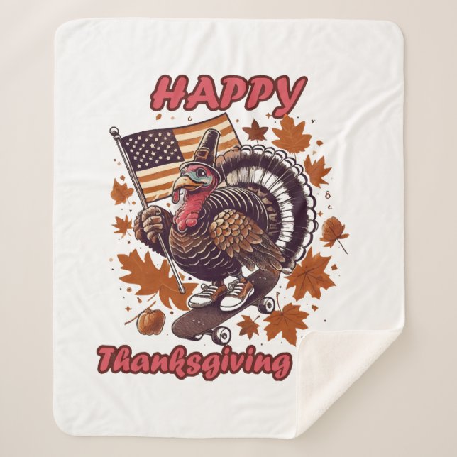 Cobertor Sherpa Ação de Graças 2023 (Frente)