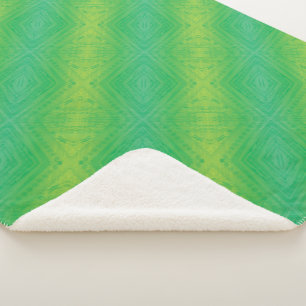 Cobertor Sherpa Aceitação   Padrão do Shibori Azul Amarelo