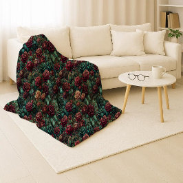 Cobertor Sherpa Aconchegante Art Nouveau Rosa Verd