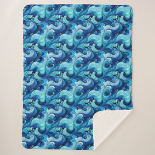 Cobertor Sherpa Aconchegue-se em um Azul Asiático Elegante