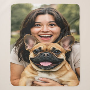 Cobertor Sherpa Adicionar Foto de Bulldog Francês Personalizar