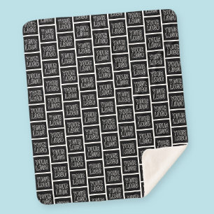 Cobertor Sherpa Adicione o logotipo da sua empresa, foto ou Design