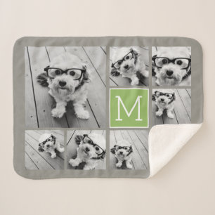 Cobertor Sherpa Adicione sua própria colagem de fotos 8 — PODE edi