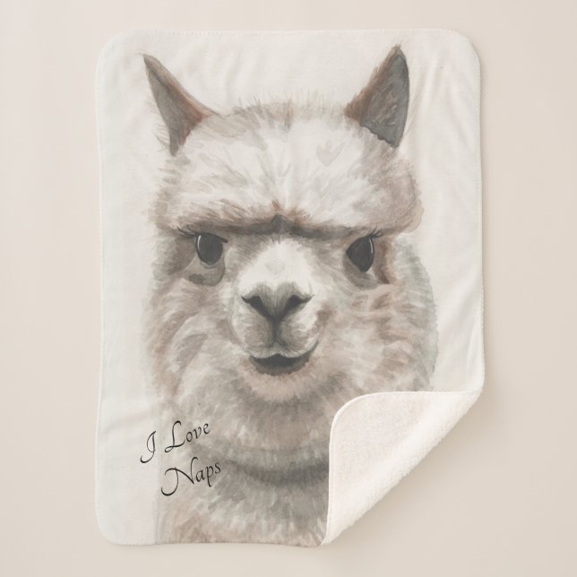 Cobertor Sherpa Adoro Naps Llama Sherpa Baby Blanket (Frente)