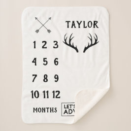 Cobertor Sherpa Adventure Alter Milestone Sherpa Blanket | Mensal