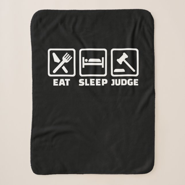 Cobertor Sherpa Advogado Eat Sleep Juiz (Frente)