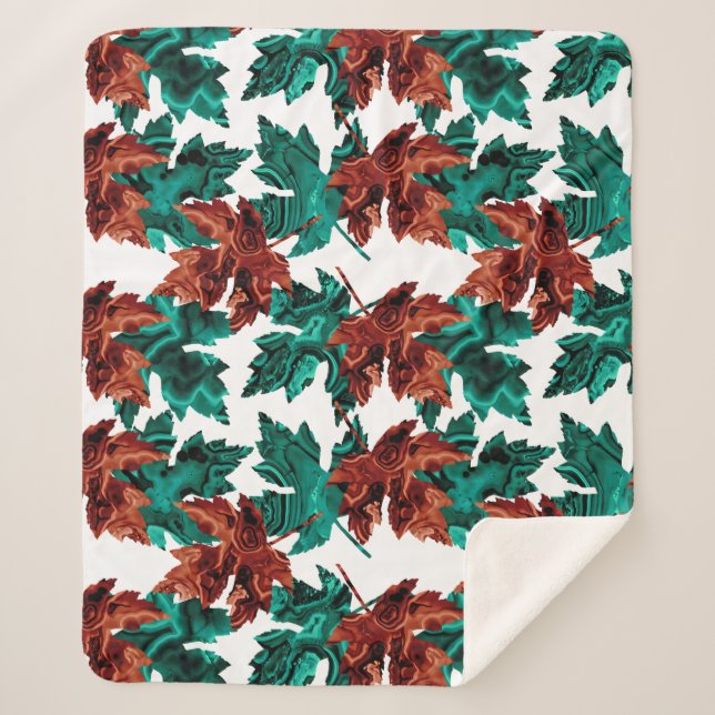 Cobertor Sherpa Agate Leaf Sherpa Blanket (Frente)