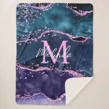 Agato do Oceano Glitor Azul-marinho e Roxo