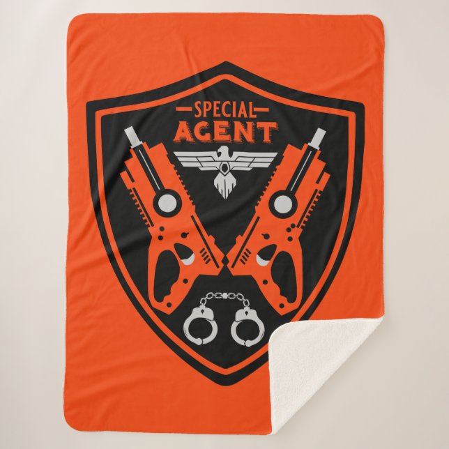 Cobertor Sherpa Agente Especial Kid (Frente)
