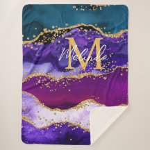 Agitação da turfa azul e púrpura