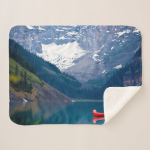 Cobertor Sherpa Água Lago Louise — Montanhas Rochosas Canadianas