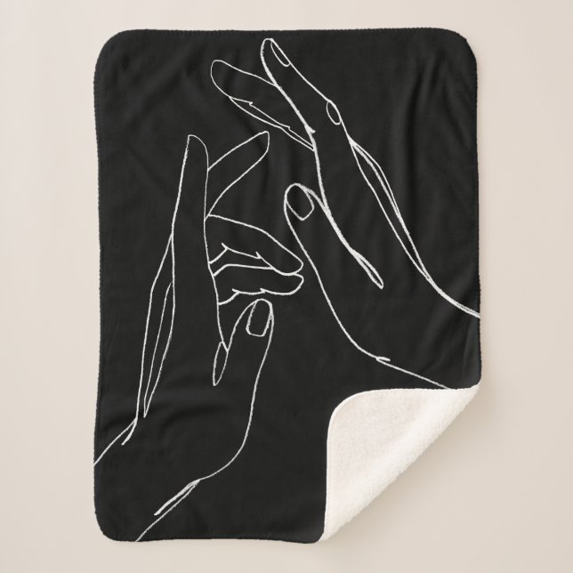 Cobertor Sherpa Ajudando Mãos (Frente)