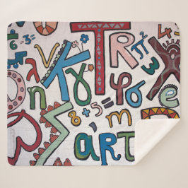 Cobertor Sherpa Alfabeto Colorido Sherpa Blanket