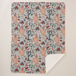 Cobertor Sherpa Algodão do Halloween