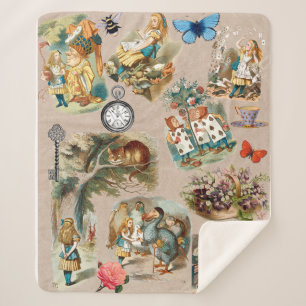 Cobertor Sherpa Alice no País das Maravilhas Cheshire Cat Caracter