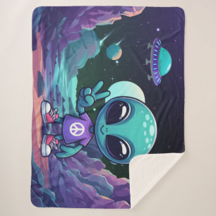 Cobertor Sherpa Alienígena de paz e nave espacial