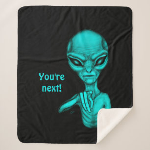 Cobertor Sherpa Alienígena ruim, você é a próxima!