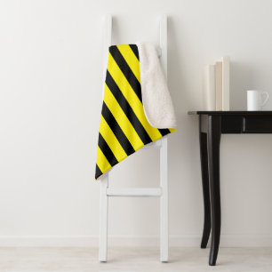 Cobertor Sherpa Amarelo e Preto Clássico Brilhante