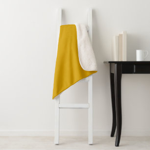 Cobertor Sherpa Amarelo Mostarda