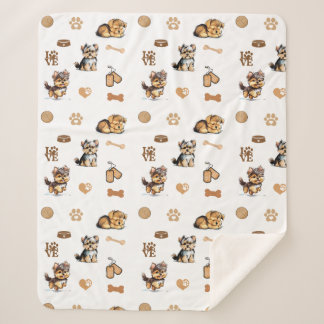 Cobertor Sherpa Ame o meu Yorkie