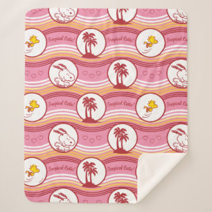 Cobertor Sherpa Amendoins   Circuito Tropical de Snoopy & Woodstoc