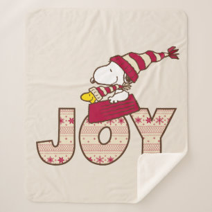 Cobertor Sherpa Amendoins   Passeio De Snoopy & Woodstock Joy