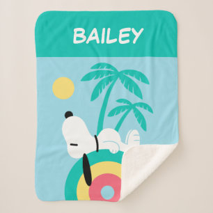 Cobertor Sherpa Amendoins Snoopy Deco Adicione seu nome