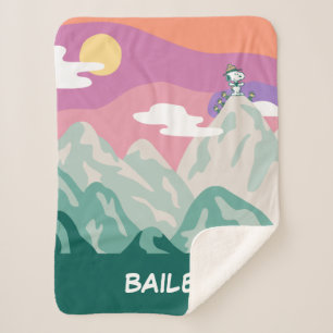 Cobertor Sherpa Amendoins Snoopy & Troop Caminhando a Montanha