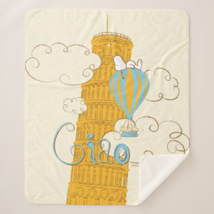 Cobertor Sherpa Amendoins   Snoopy & Woodstock Ciao