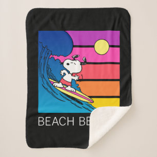 Cobertor Sherpa Amendoins   Surfe em Snoopy