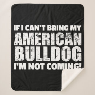 Cobertor Sherpa American Bulldog English Bulldog Gift