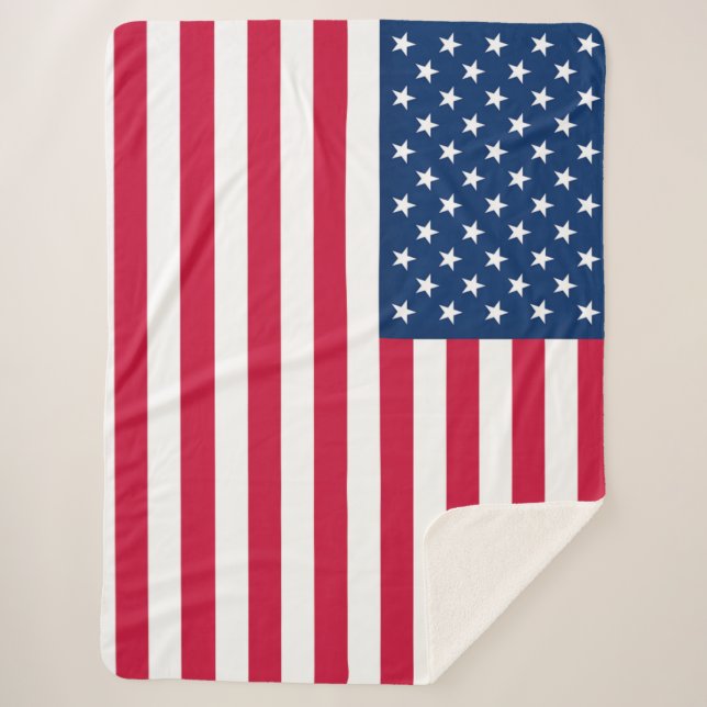 Cobertor Sherpa American Flag Sherpa Blanket (Frente)