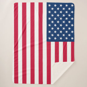 Cobertor Sherpa American Flag Sherpa Blanket EUA