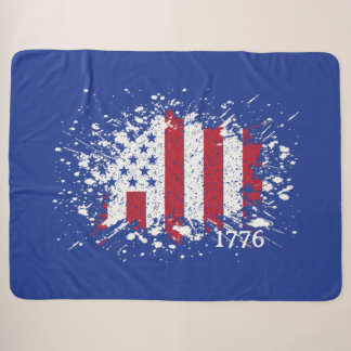 Cobertor Sherpa American Peace Flag 1776 American State National